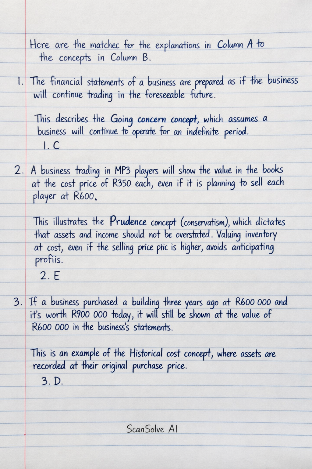 Handwritten step-by-step solution preview