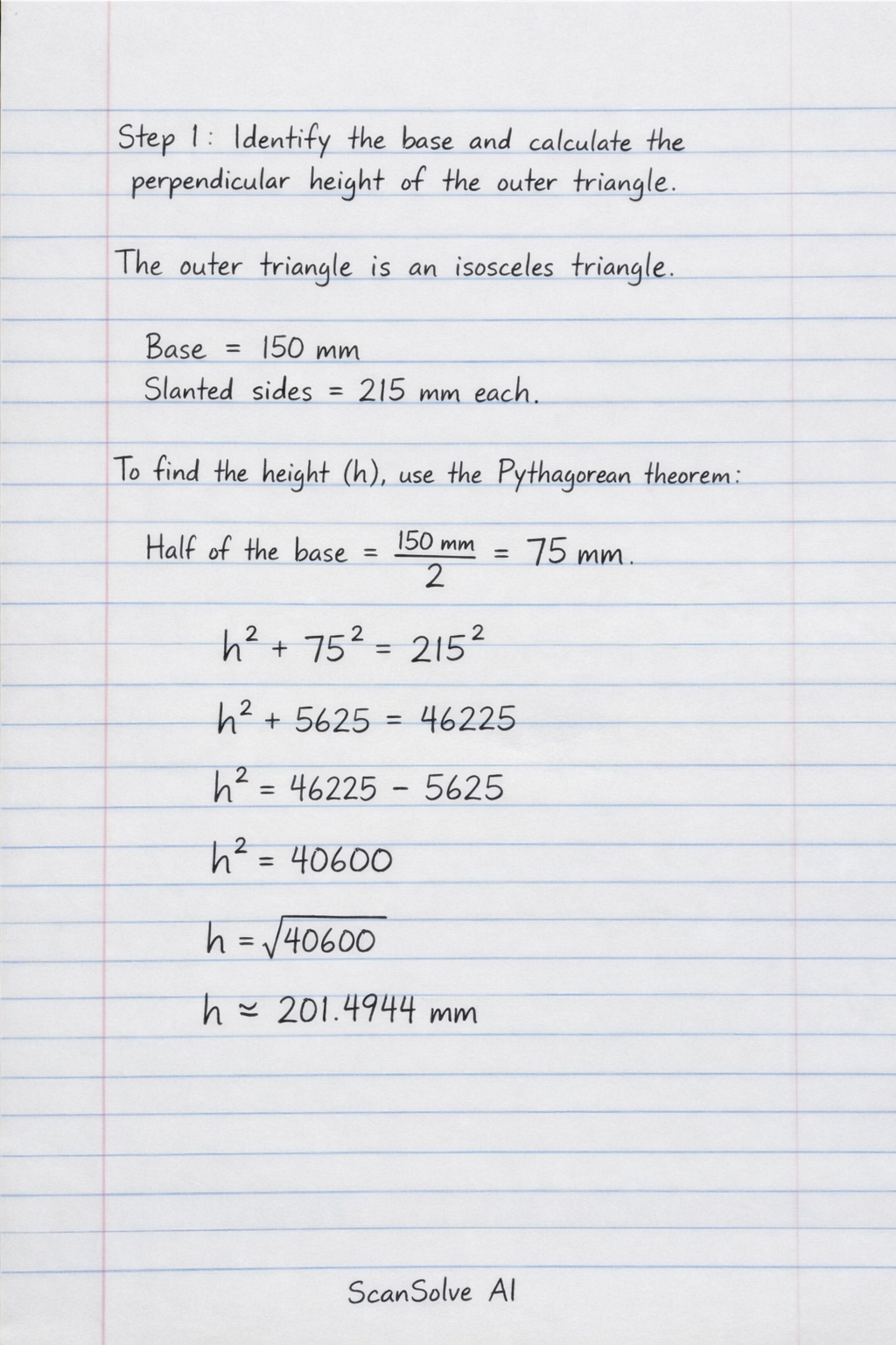 Handwritten step-by-step solution preview