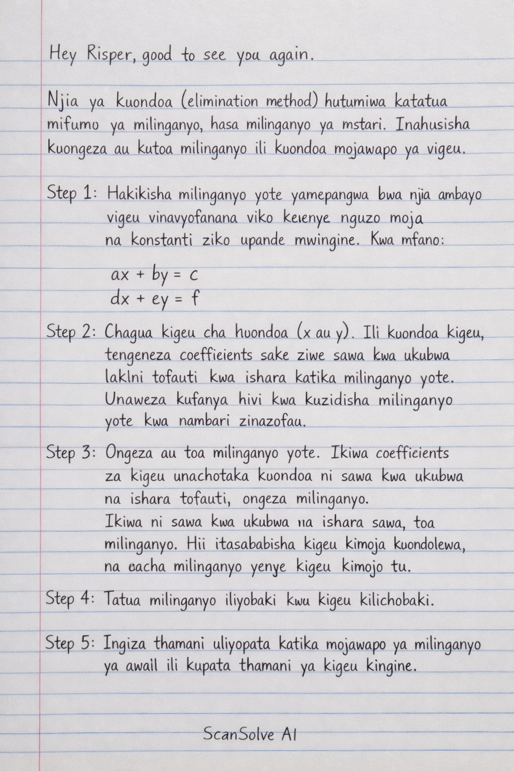 Handwritten step-by-step solution preview