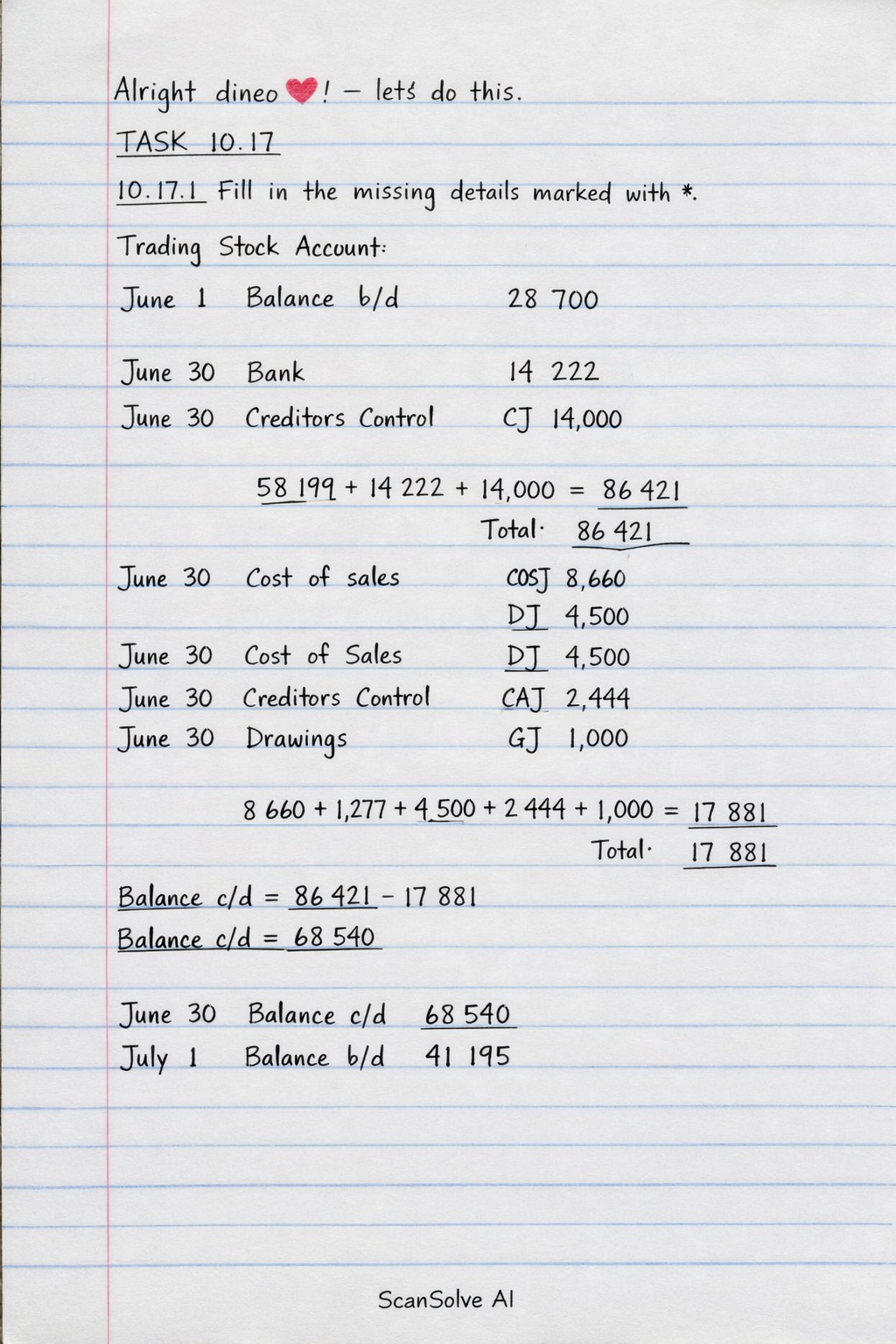 Handwritten step-by-step solution preview
