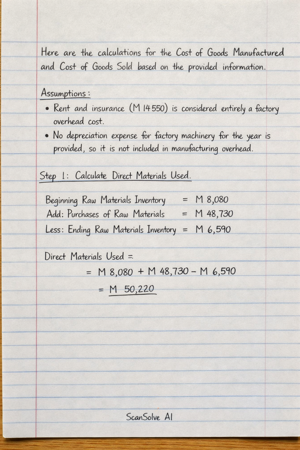 Handwritten step-by-step solution preview