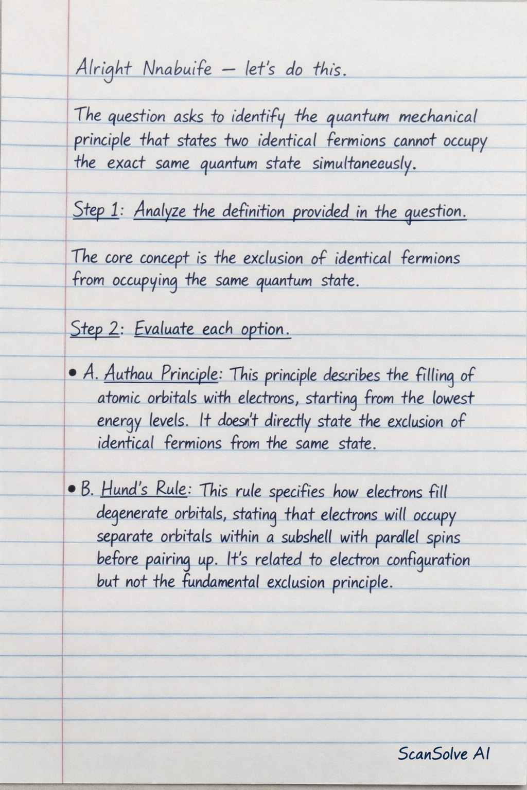 Handwritten step-by-step solution preview