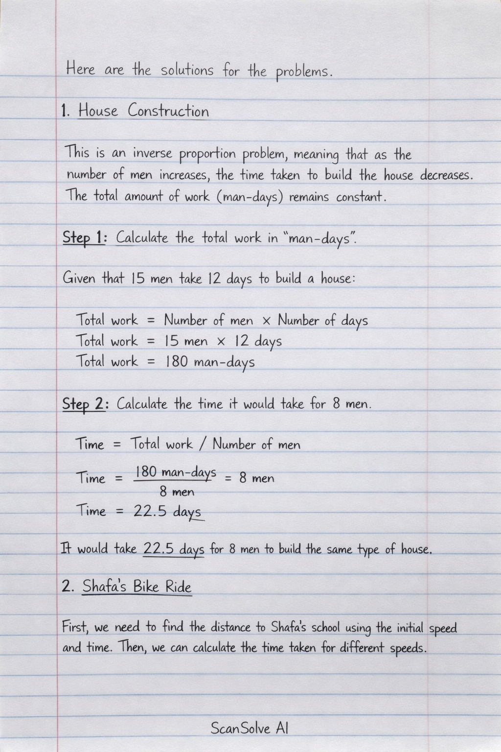 Handwritten step-by-step solution preview