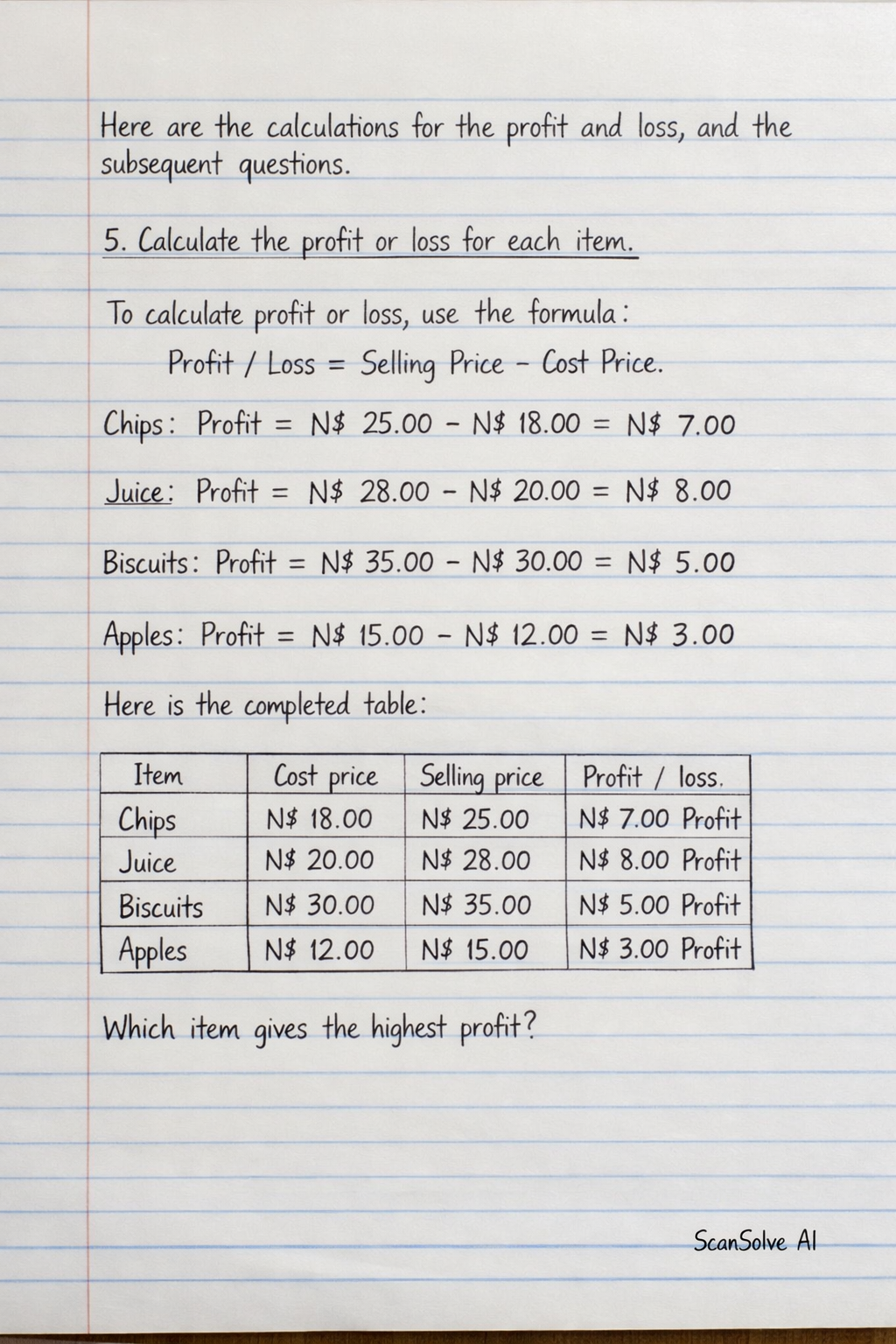 Handwritten step-by-step solution preview