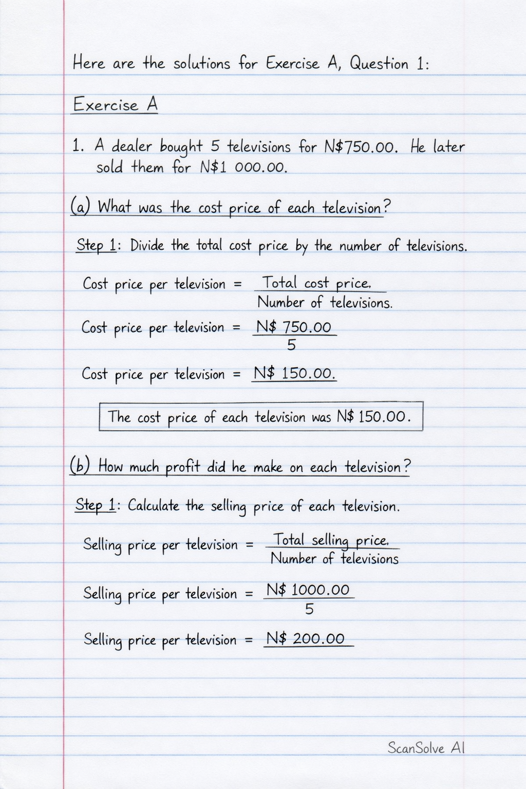 Handwritten step-by-step solution preview