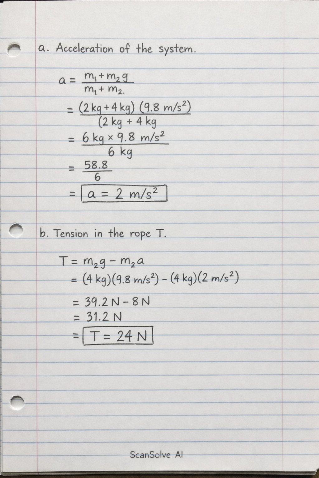 Handwritten step-by-step solution preview