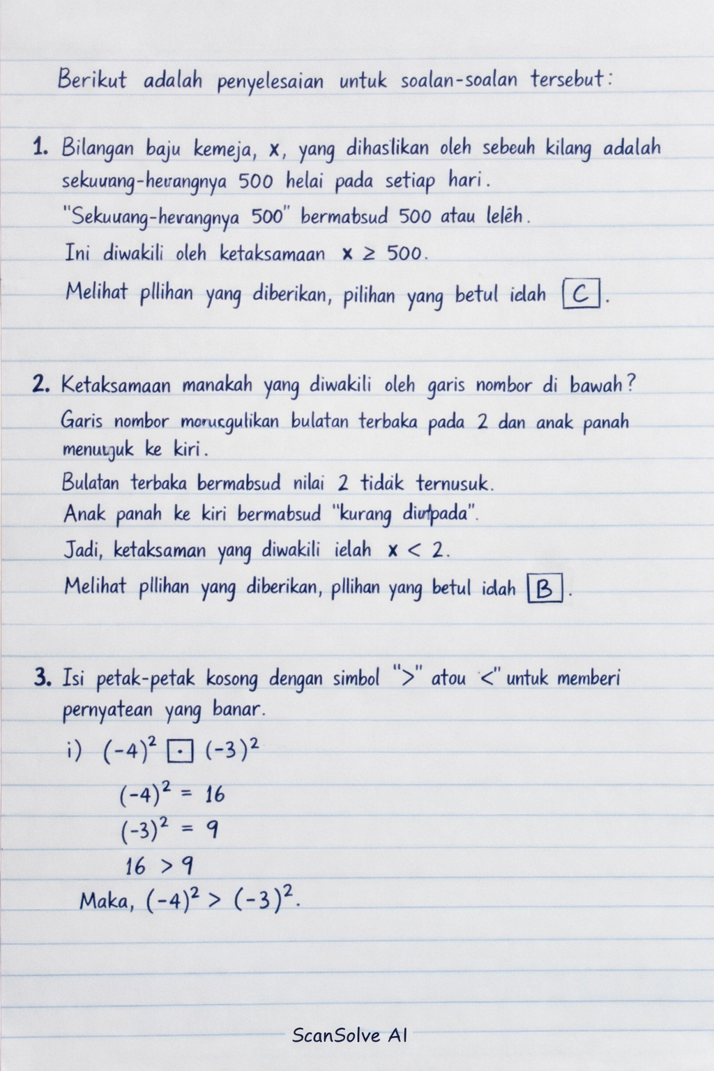 Handwritten step-by-step solution preview