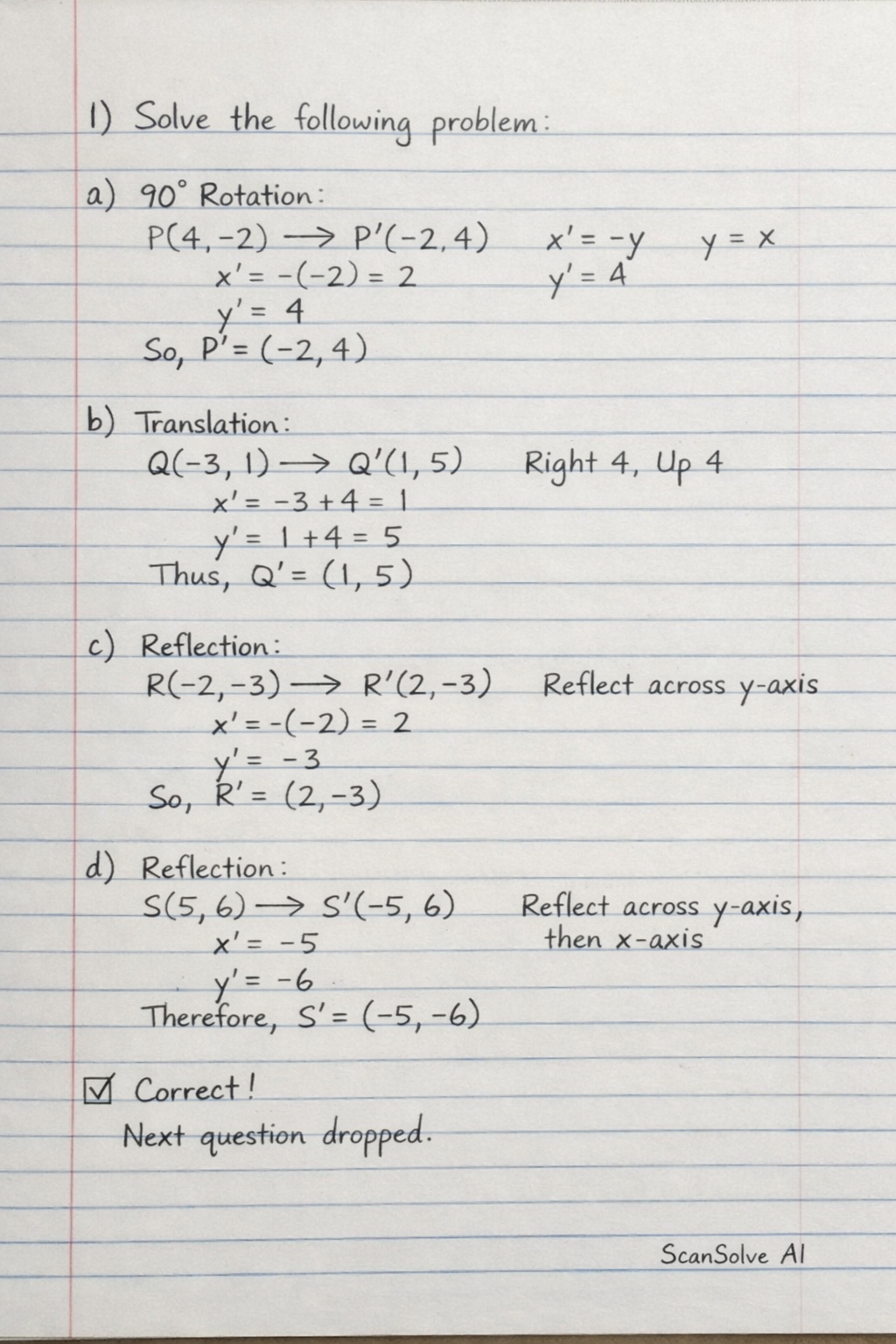 Handwritten step-by-step solution preview