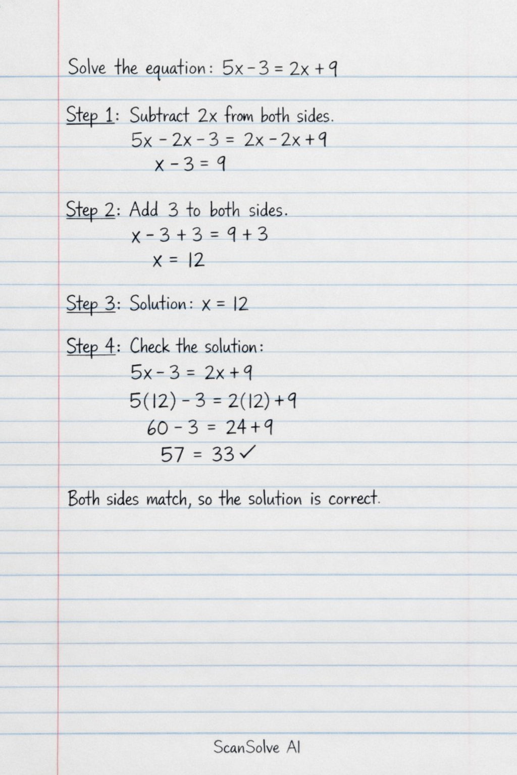 Handwritten step-by-step solution preview