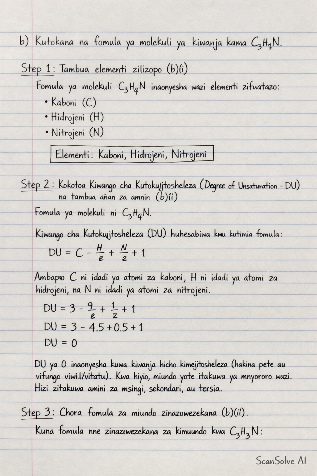 Handwritten step-by-step solution preview