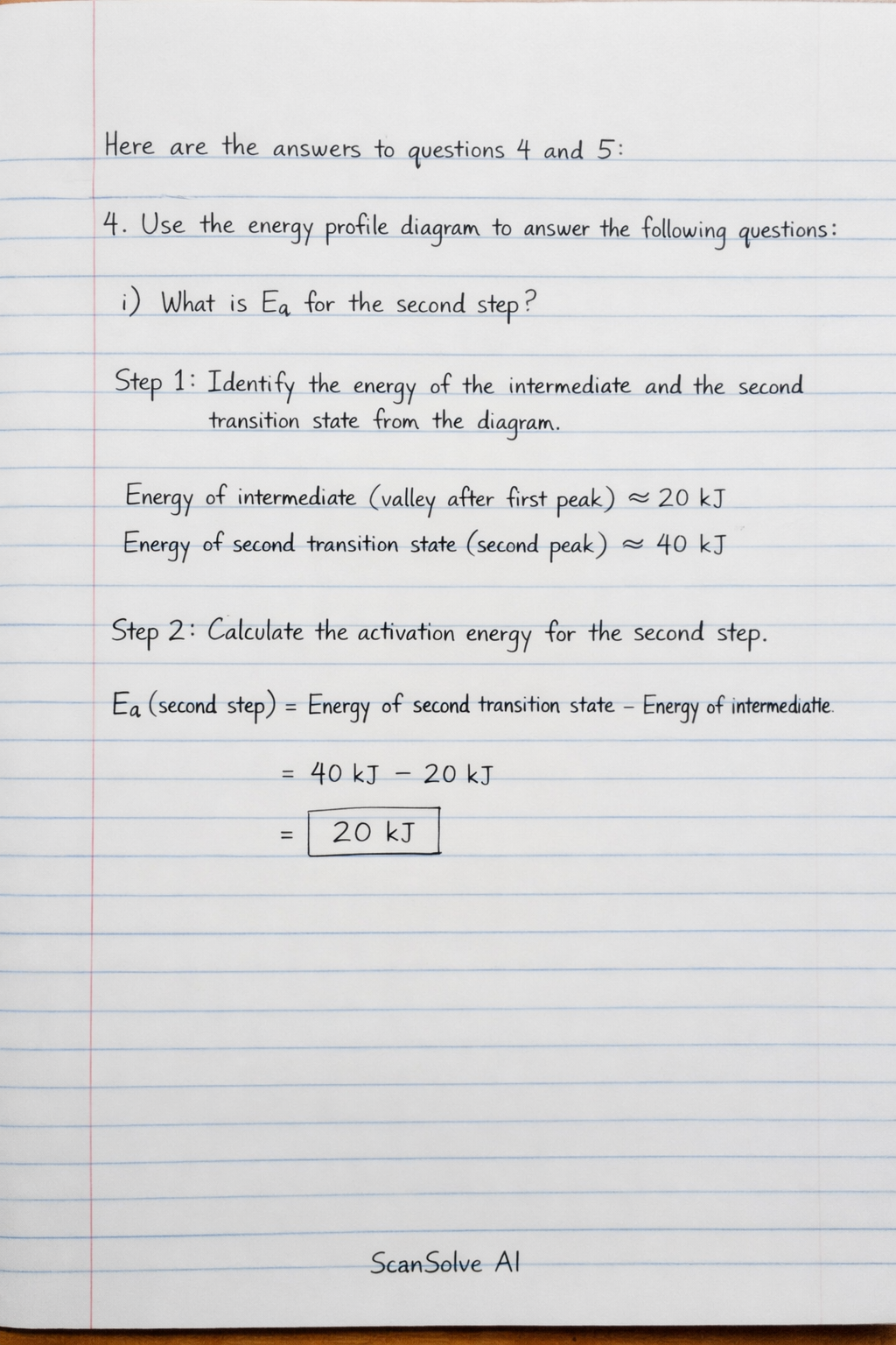 Handwritten step-by-step solution preview