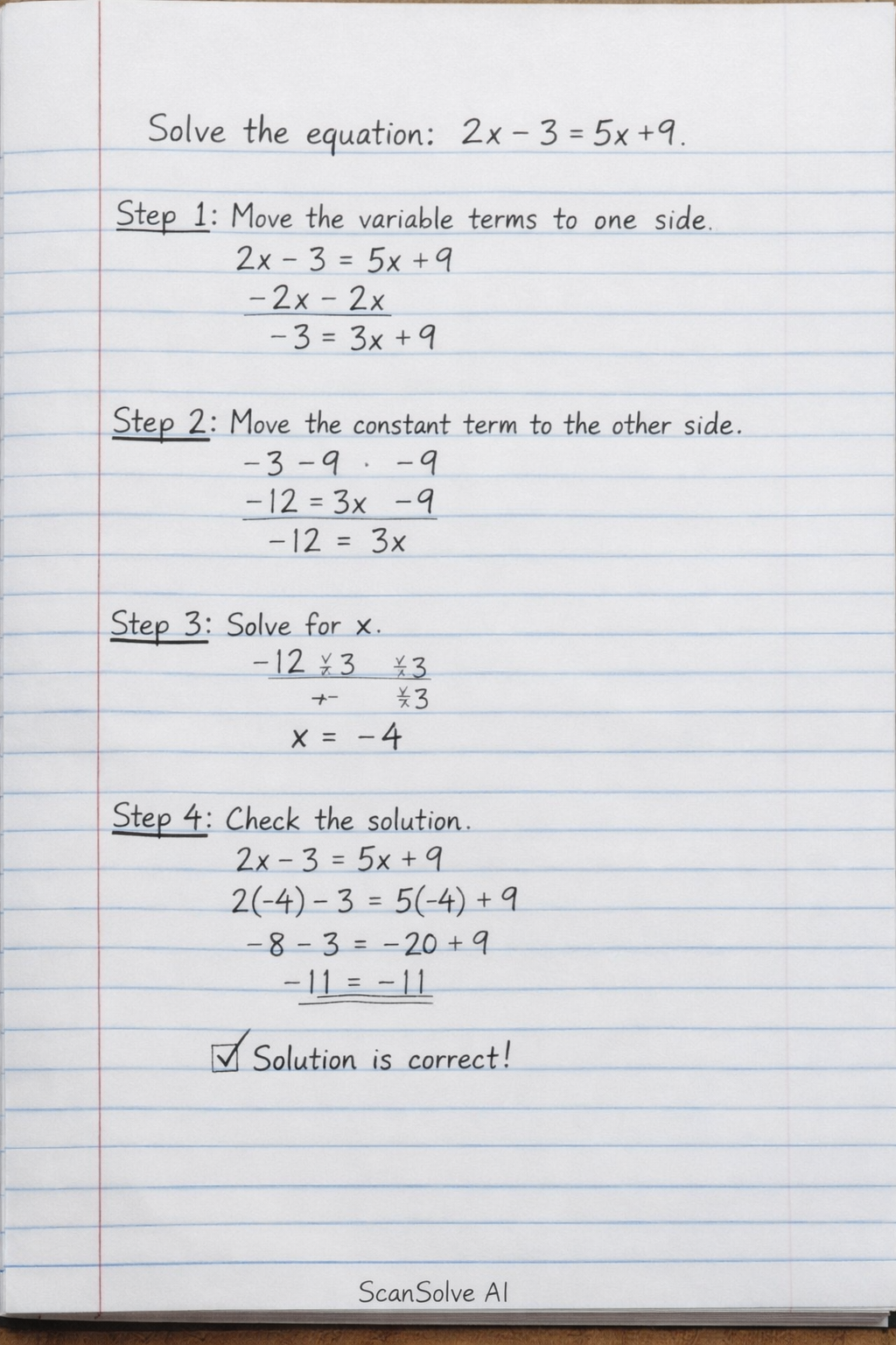 Handwritten step-by-step solution preview
