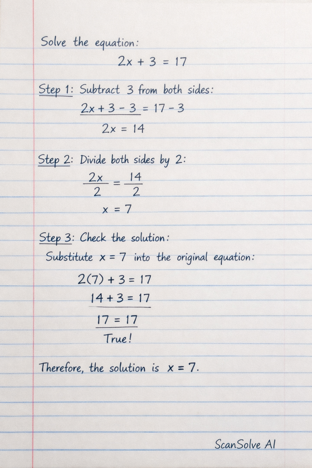 Handwritten step-by-step solution preview