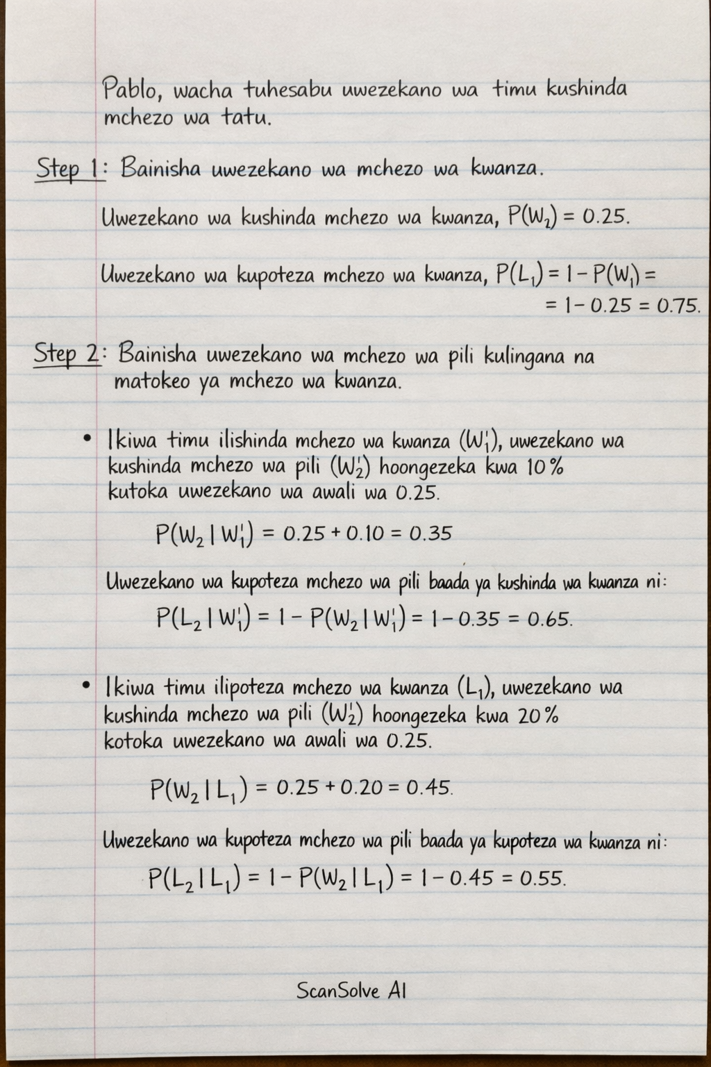 Handwritten step-by-step solution preview