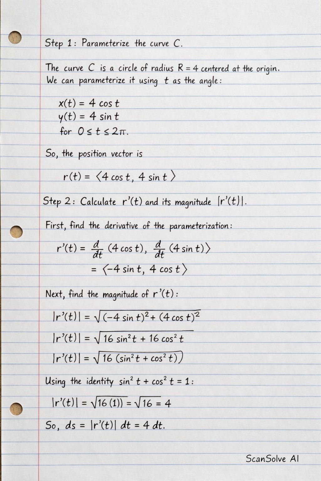 Handwritten step-by-step solution preview