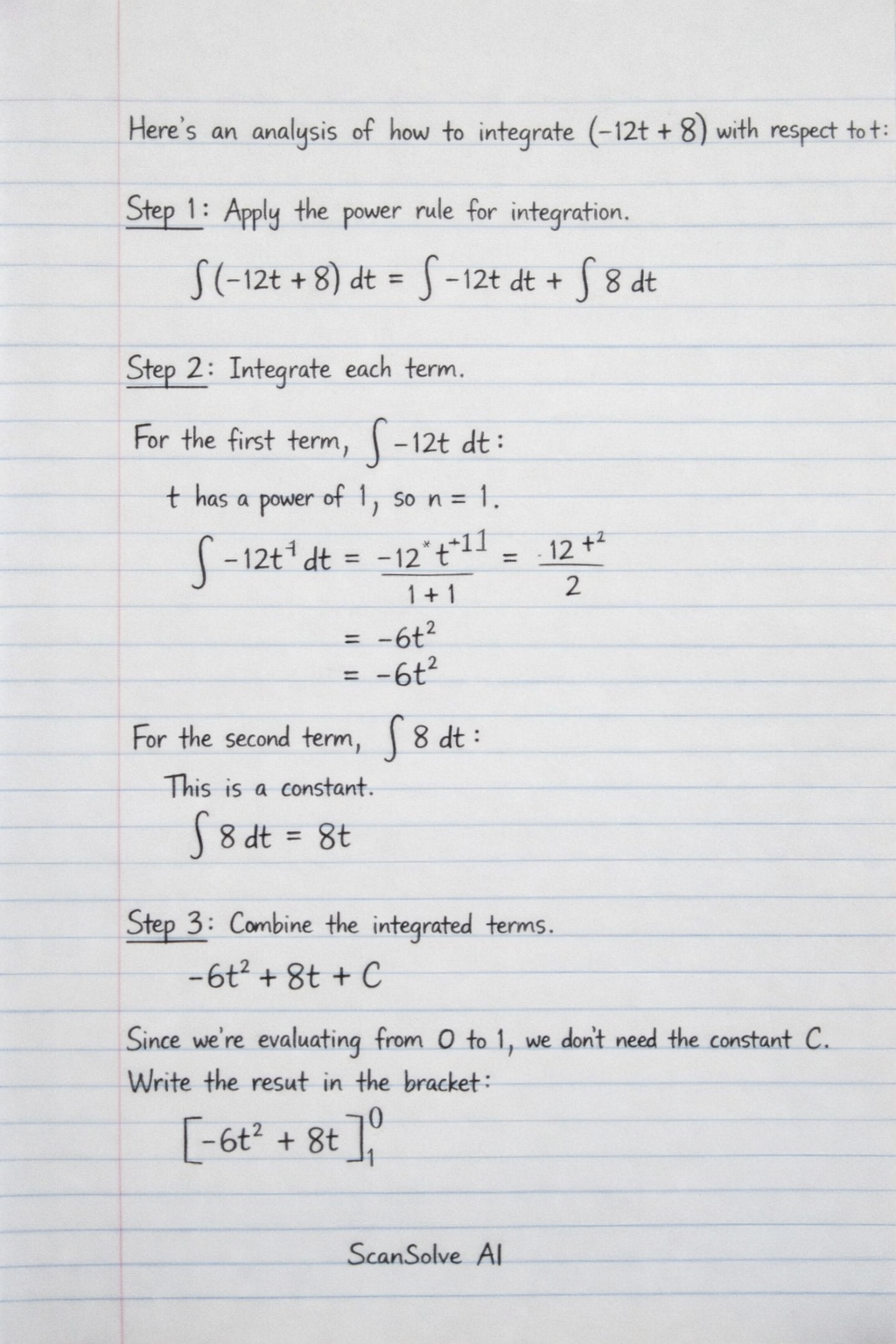 Handwritten step-by-step solution preview