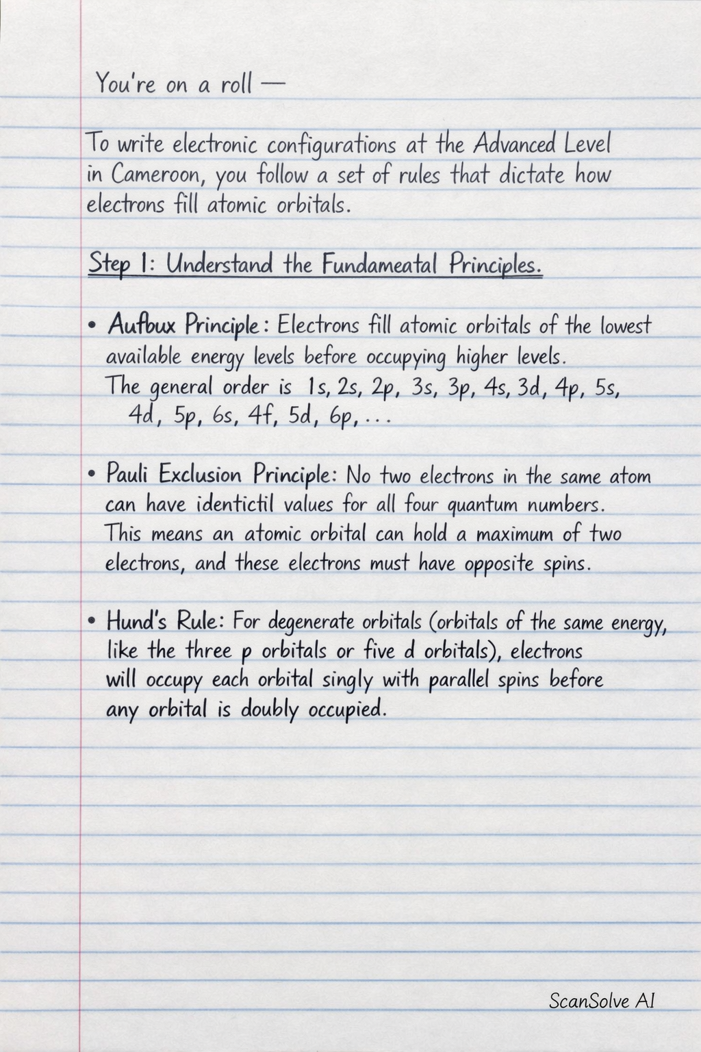 Handwritten step-by-step solution preview