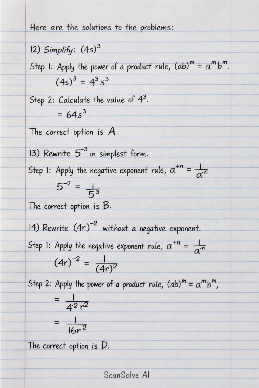 Handwritten step-by-step solution preview