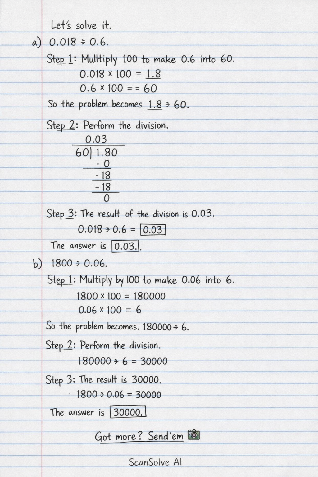 Handwritten step-by-step solution preview