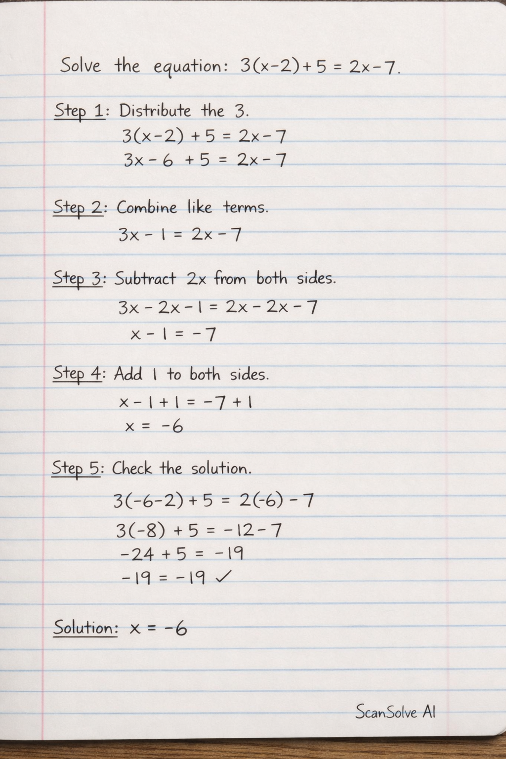 Handwritten step-by-step solution preview