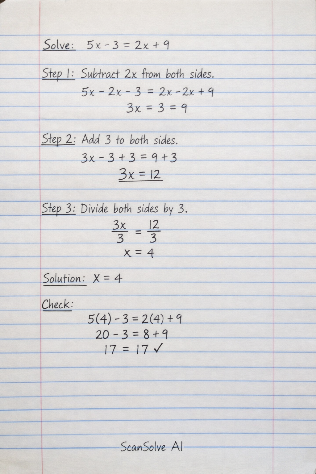 Handwritten step-by-step solution preview