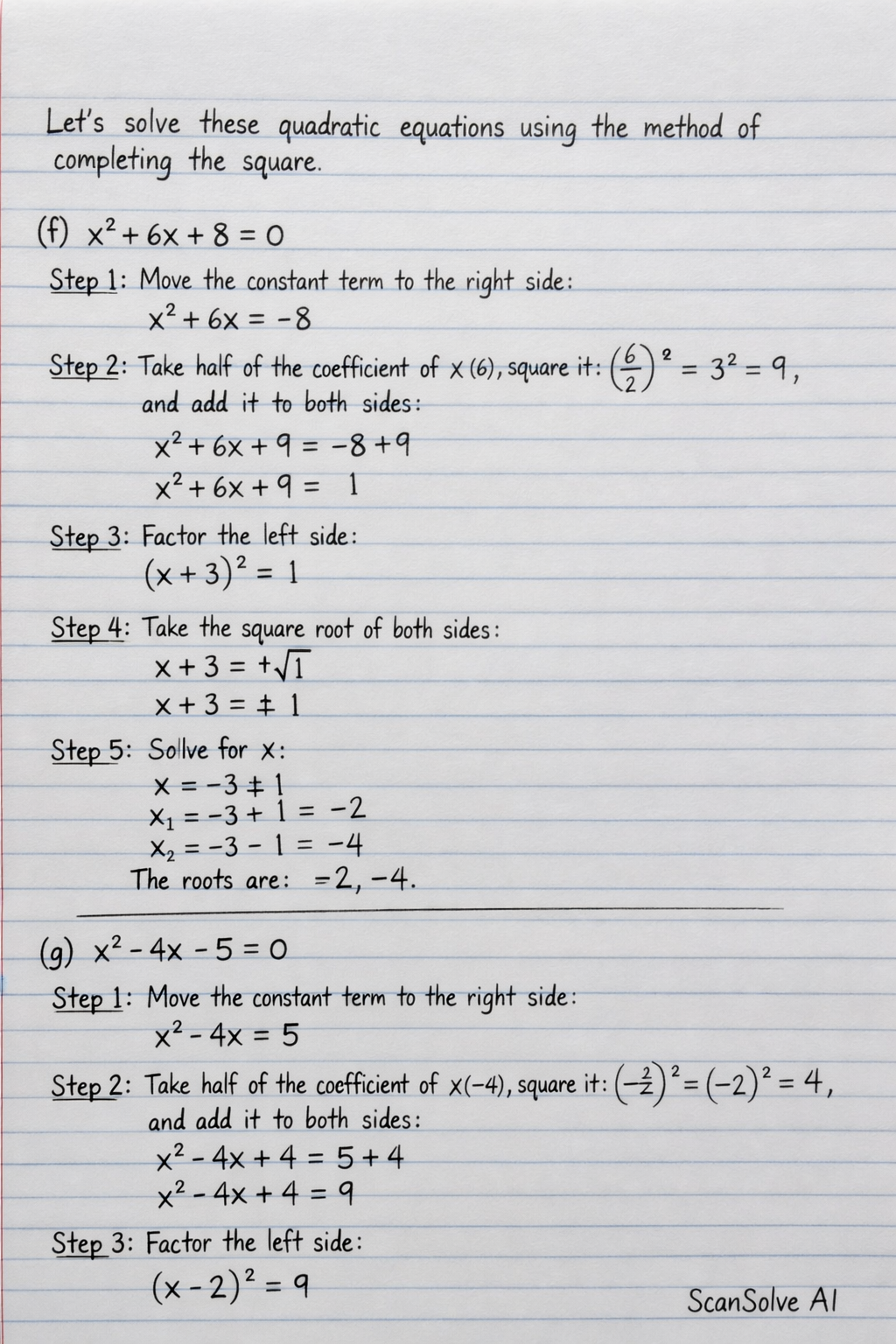 Handwritten step-by-step solution preview
