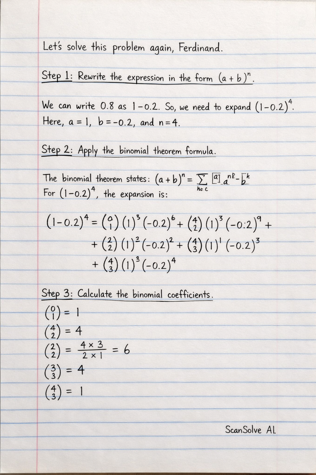 Handwritten step-by-step solution preview