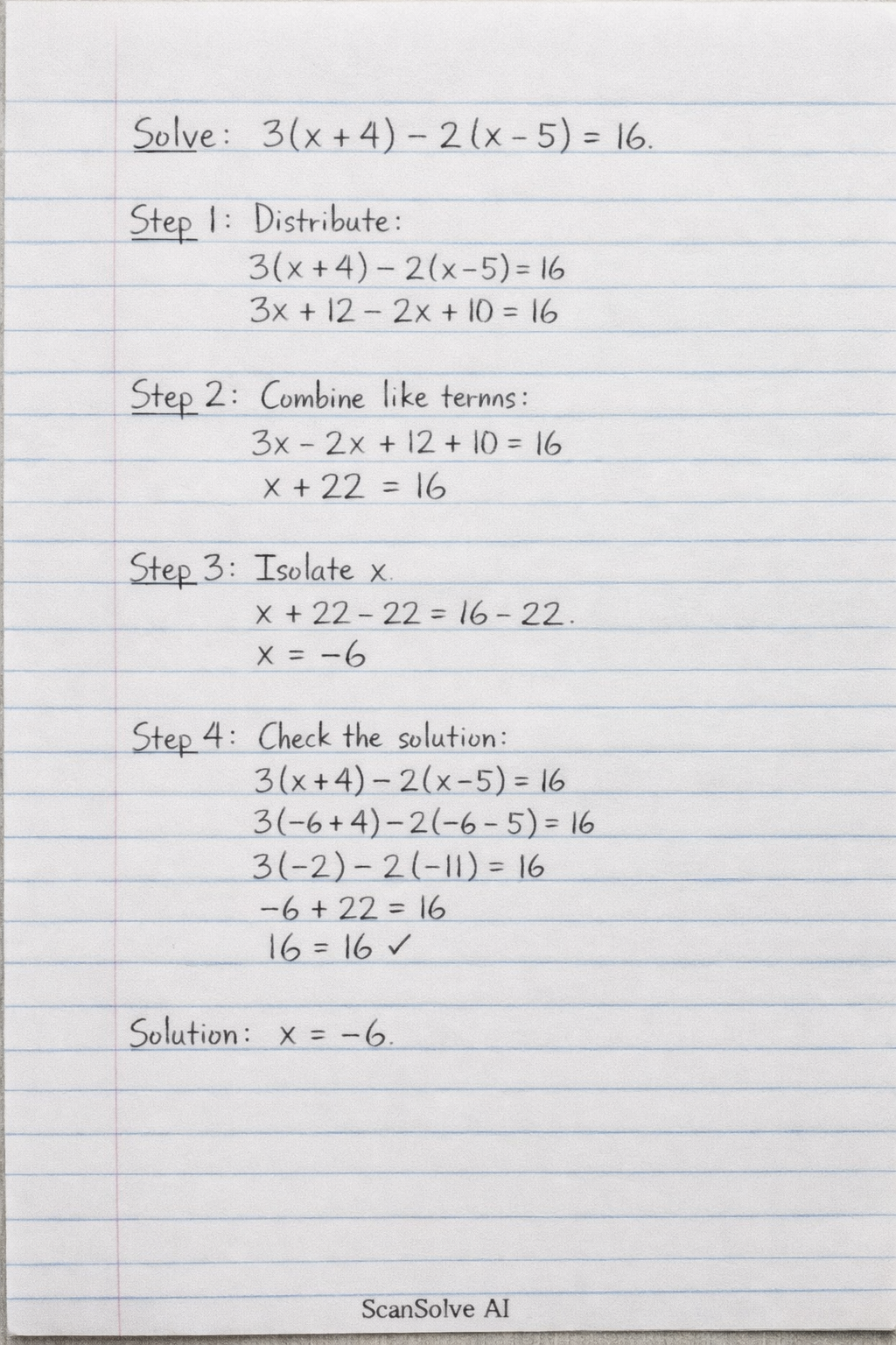 Handwritten step-by-step solution preview