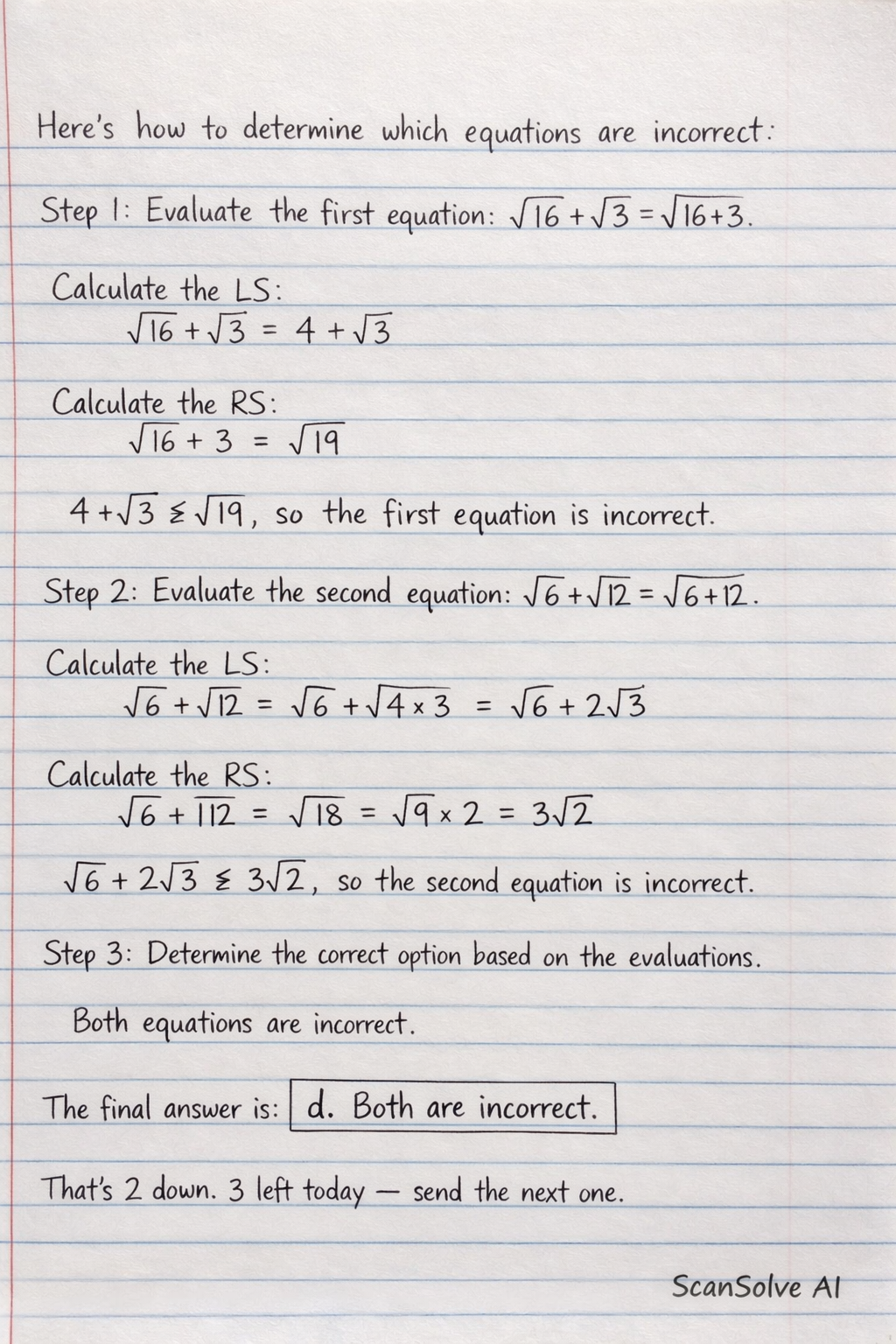 Handwritten step-by-step solution preview