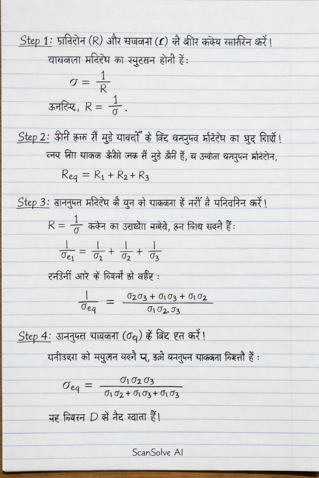 Handwritten step-by-step solution preview