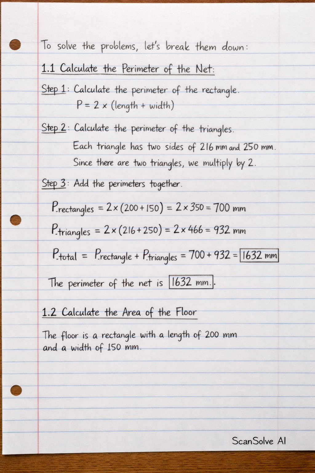 Handwritten step-by-step solution preview