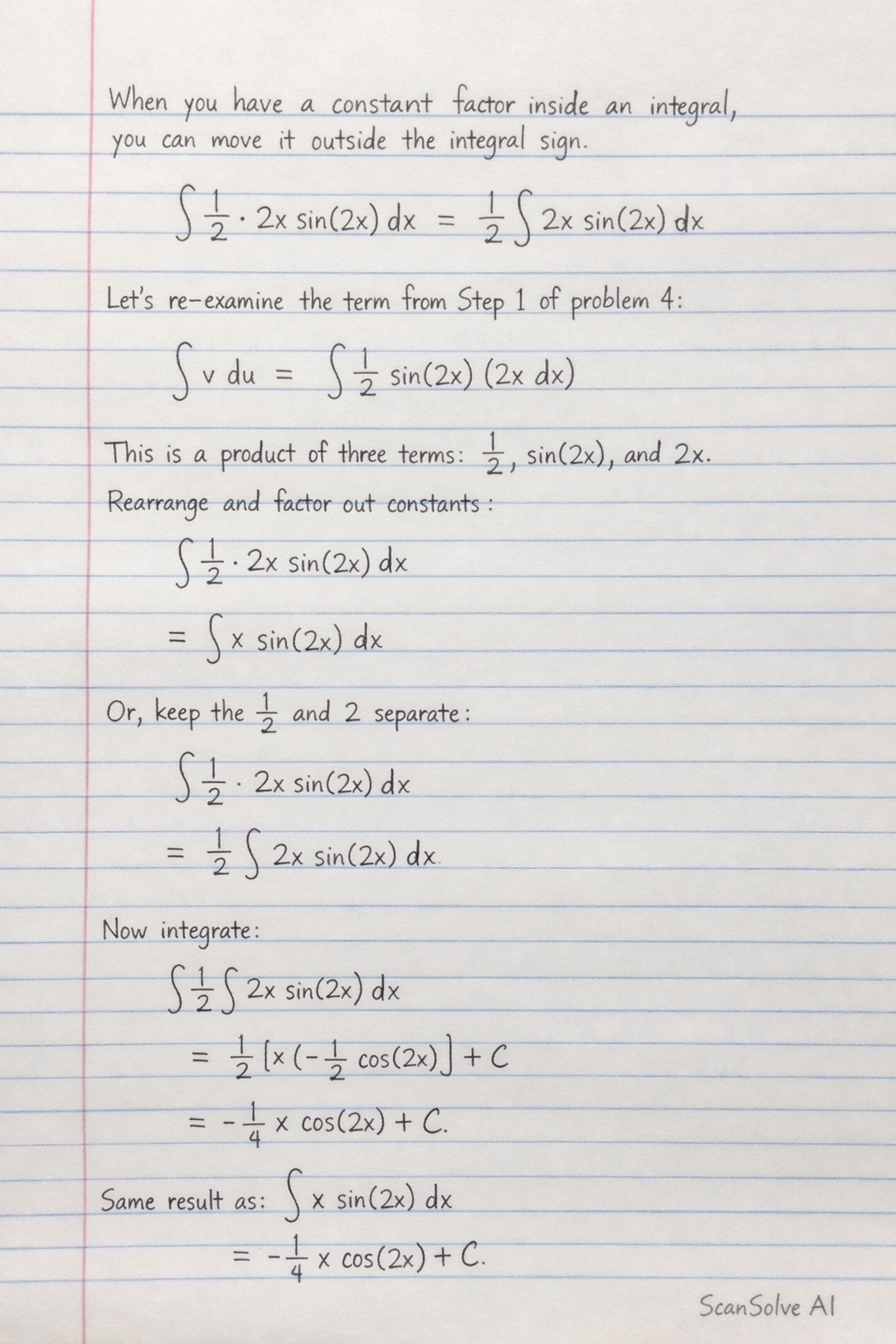Handwritten step-by-step solution preview