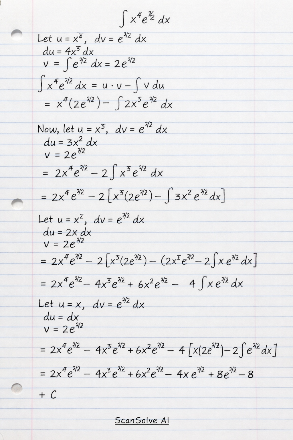 Handwritten step-by-step solution preview
