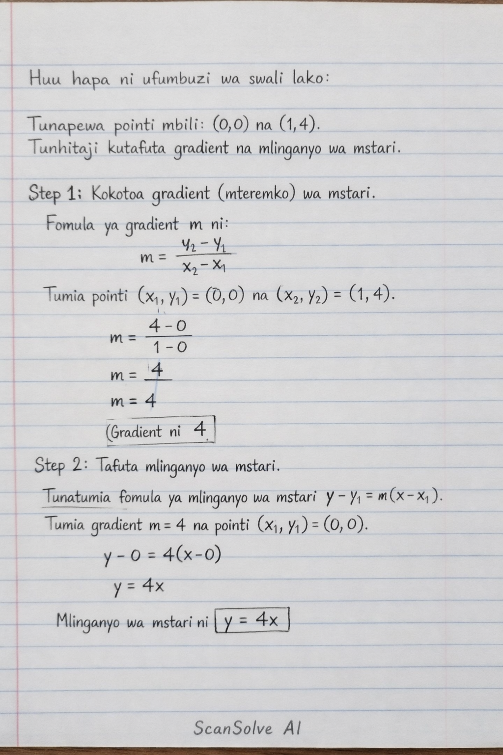 Handwritten step-by-step solution preview