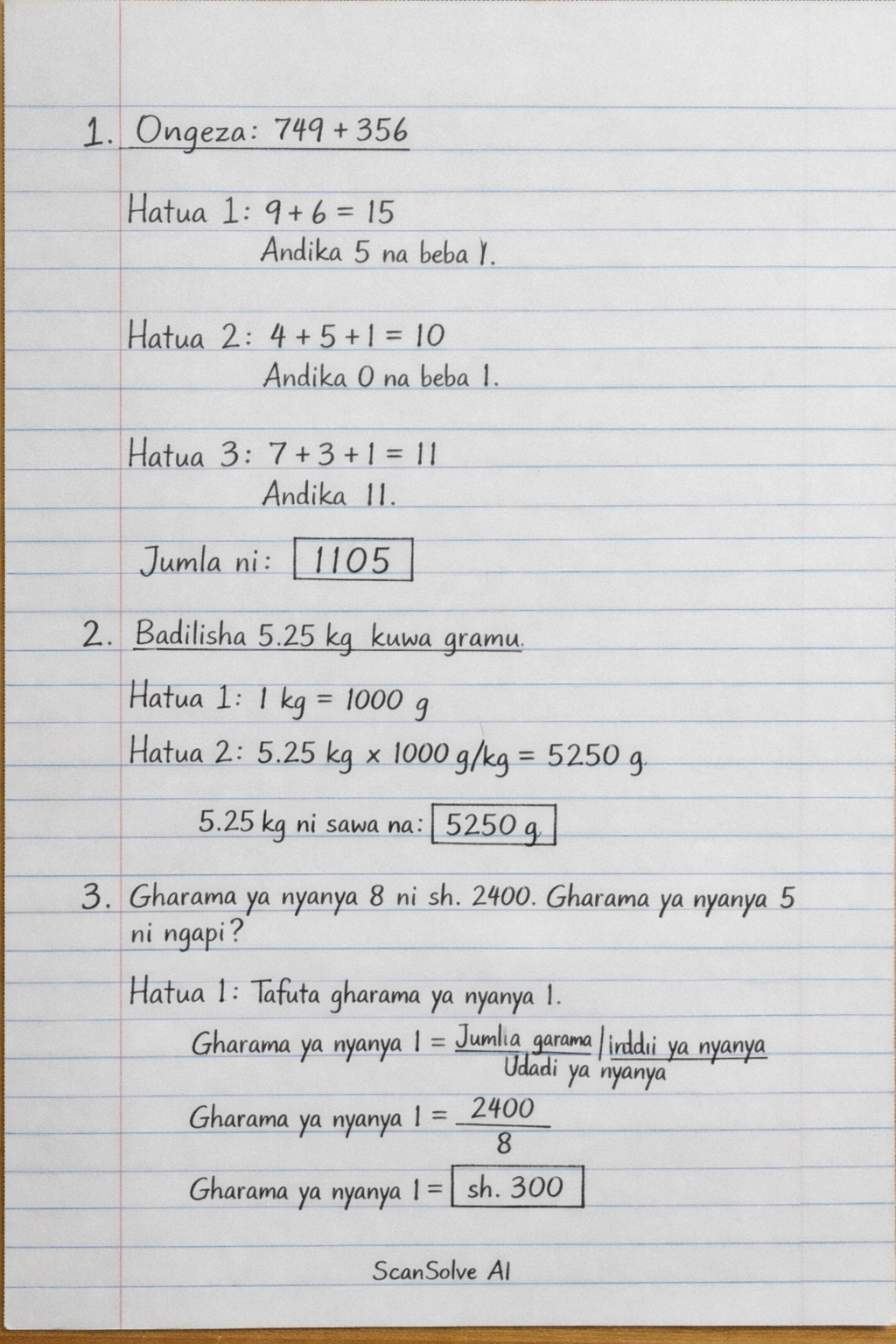 Handwritten step-by-step solution preview