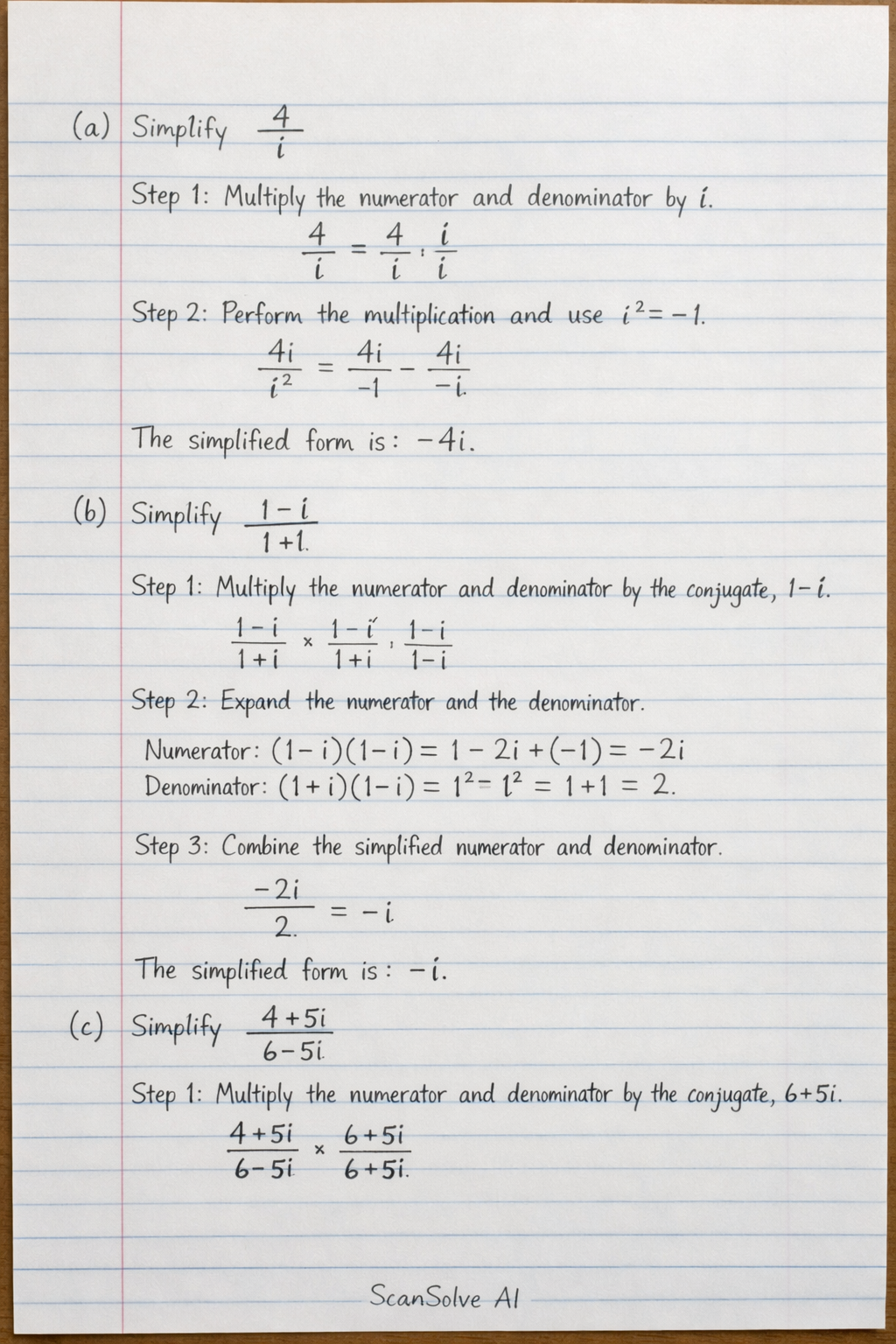Handwritten step-by-step solution preview