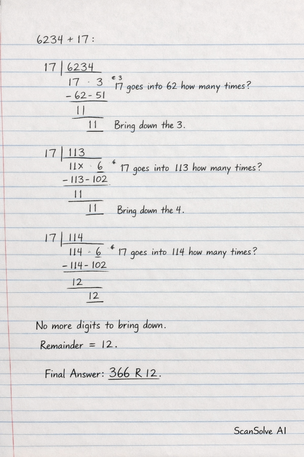 Handwritten step-by-step solution preview