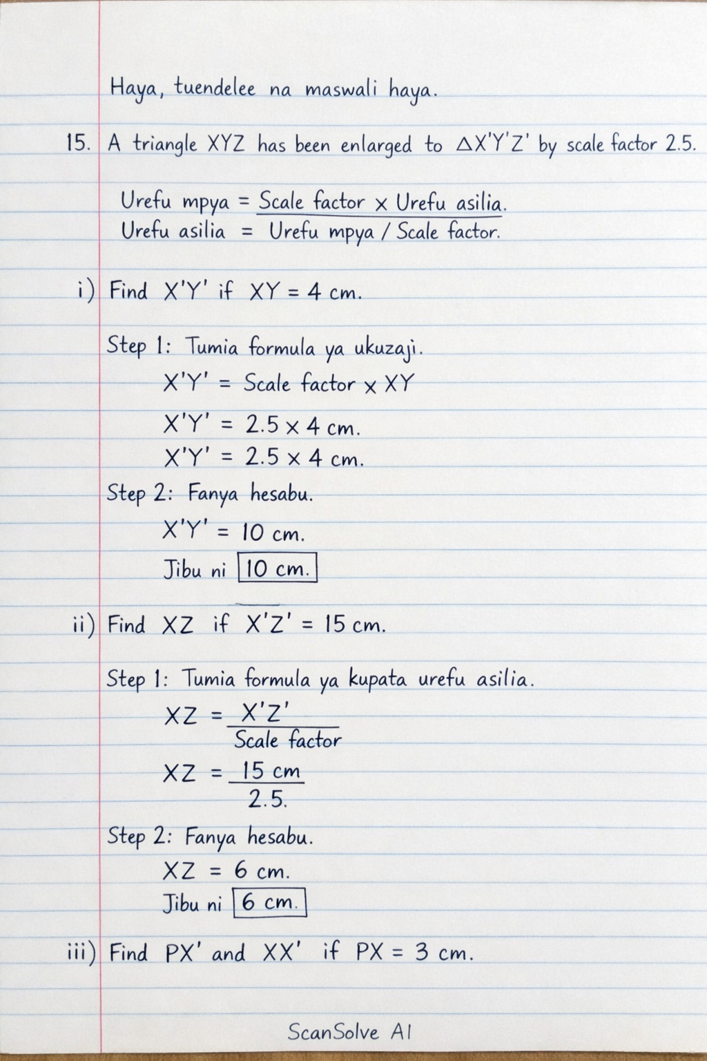 Handwritten step-by-step solution preview