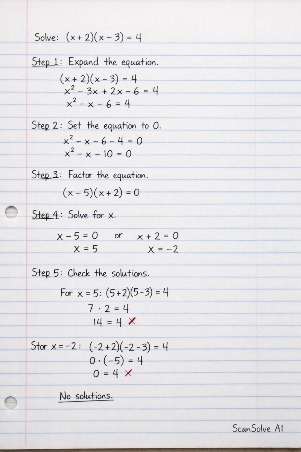 Handwritten step-by-step solution preview