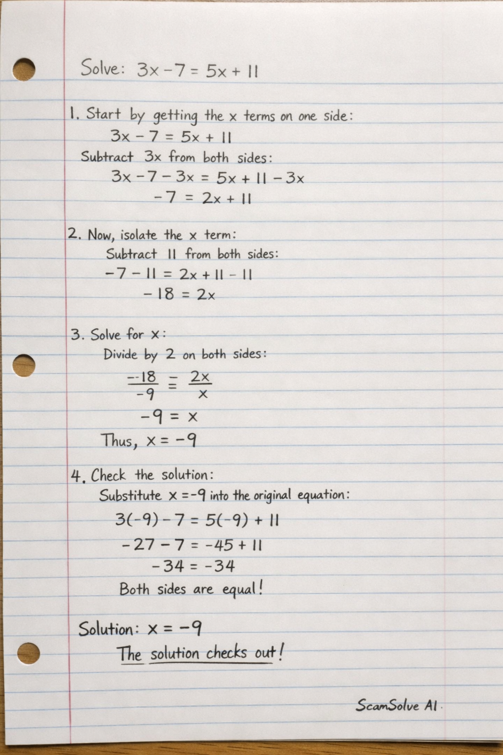 Handwritten step-by-step solution preview