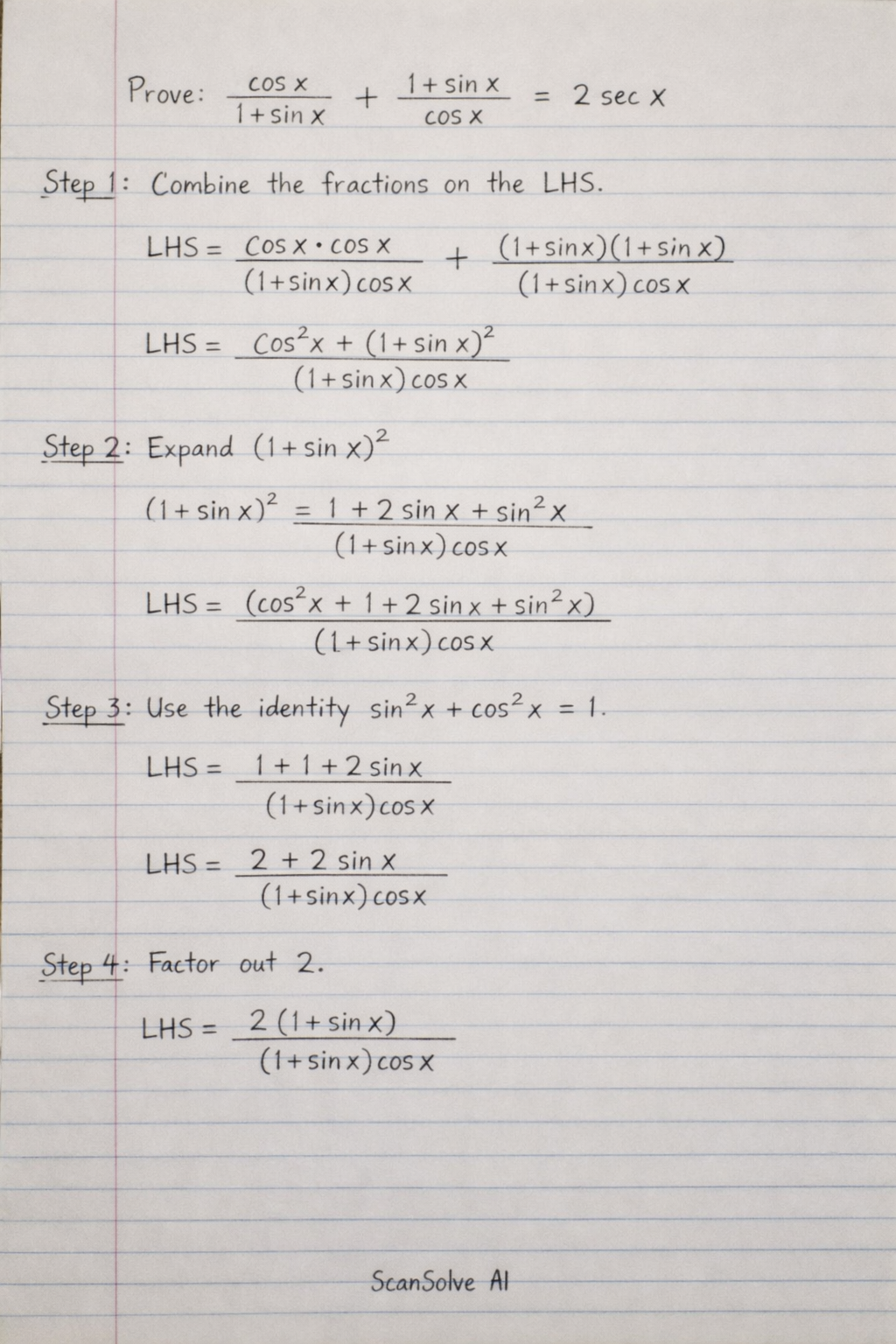 Handwritten step-by-step solution preview