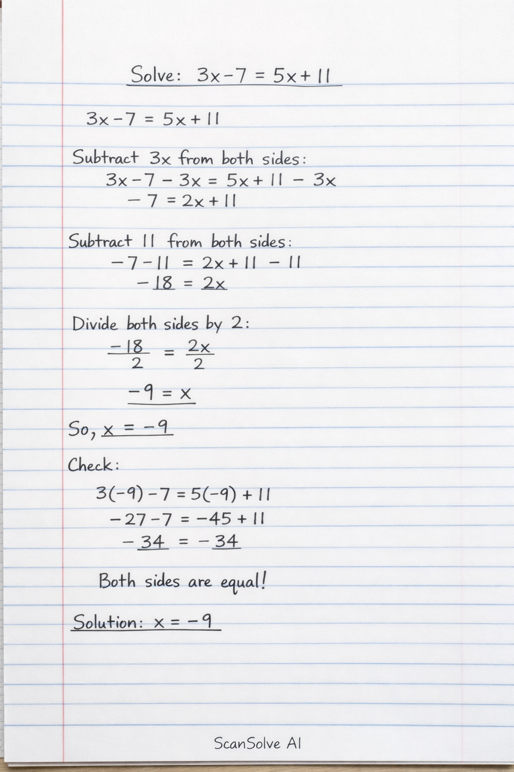 Handwritten step-by-step solution preview