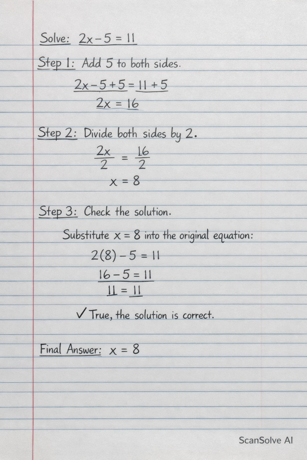 Handwritten step-by-step solution preview