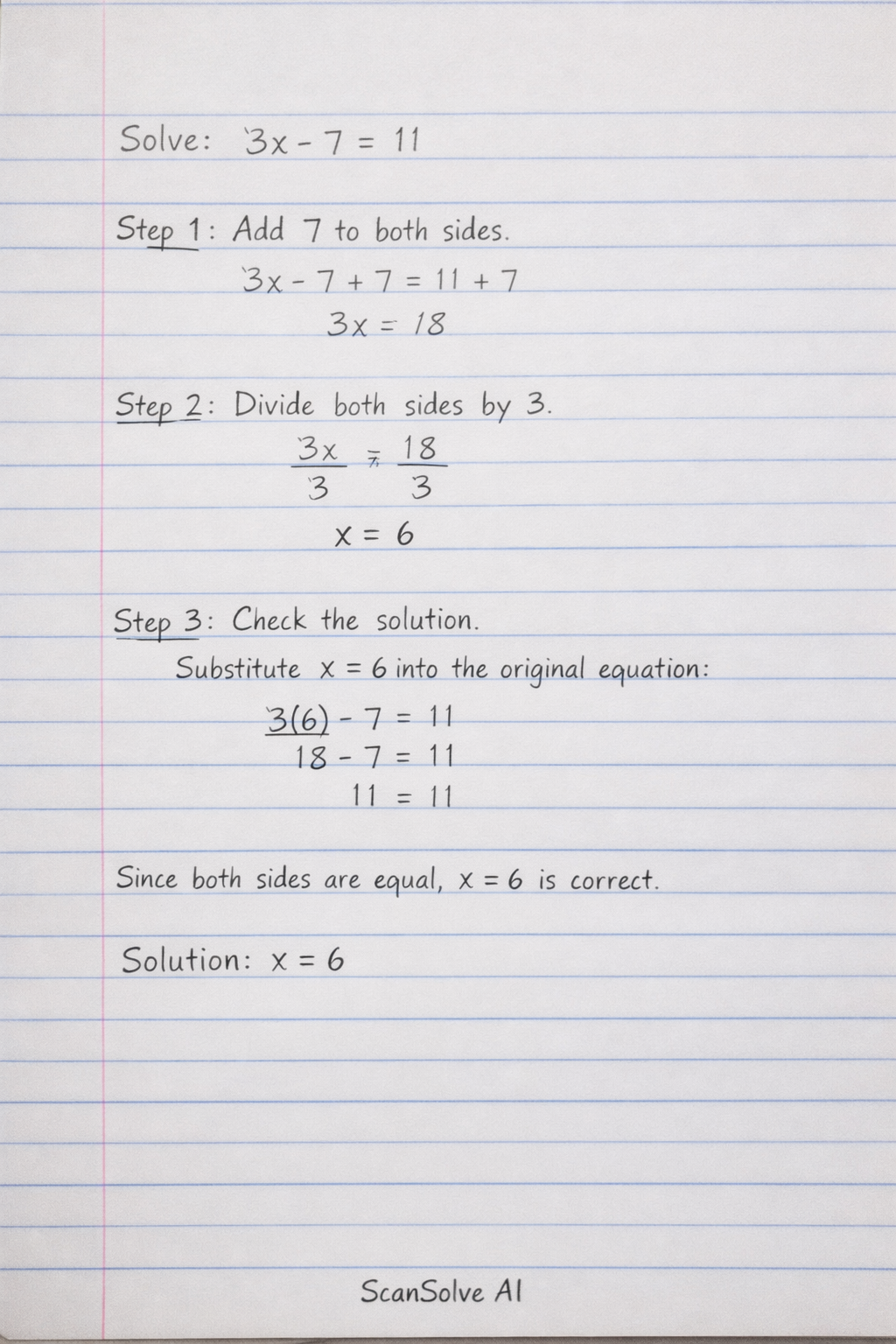 Handwritten step-by-step solution preview