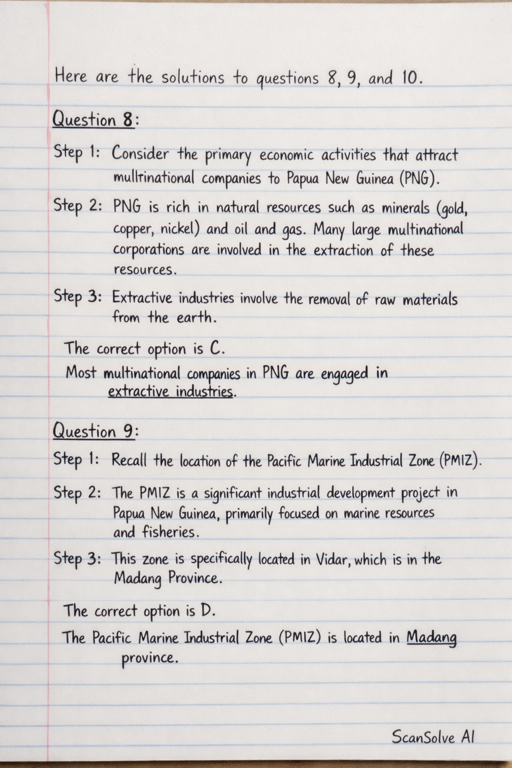 Handwritten step-by-step solution preview