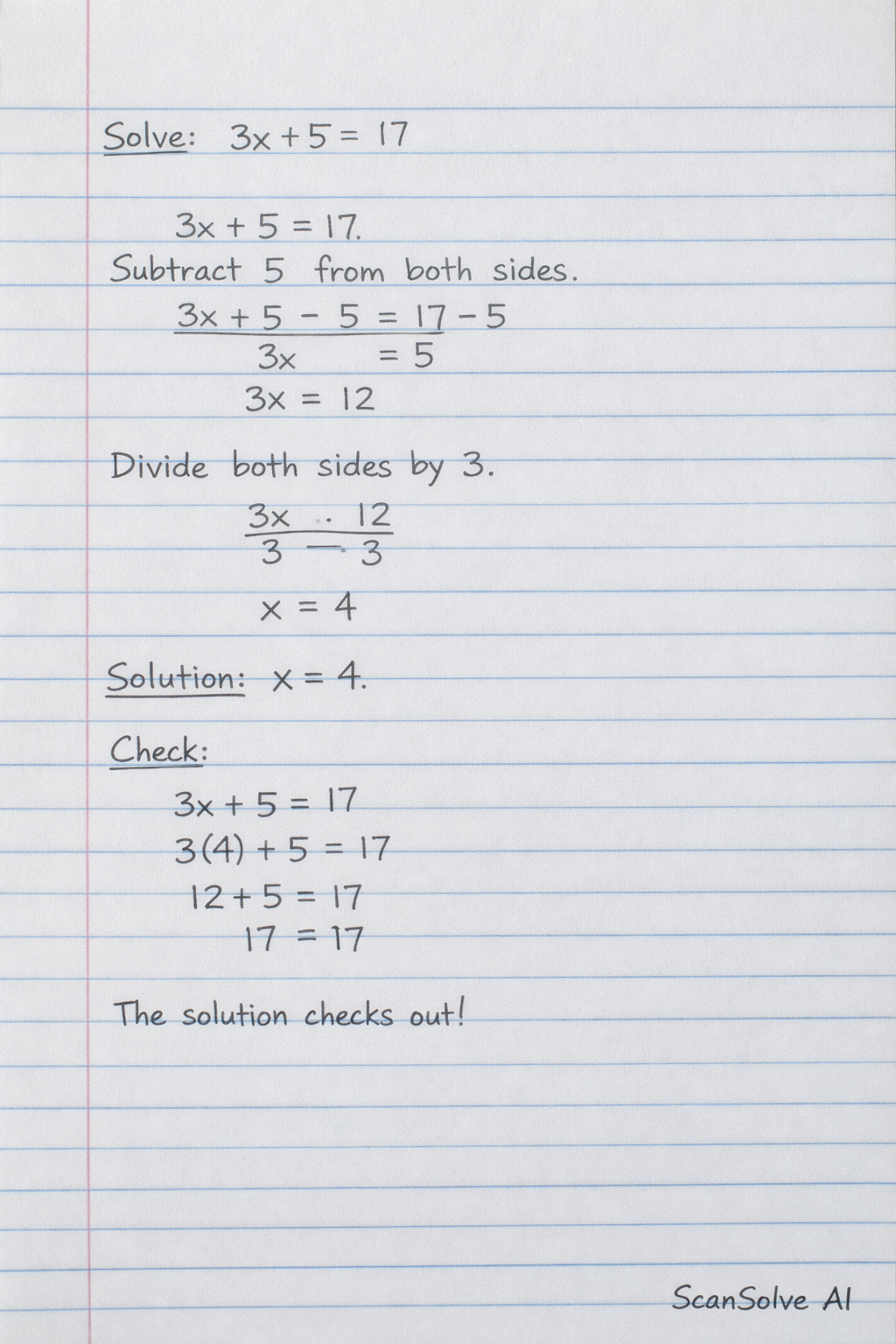 Handwritten step-by-step solution preview