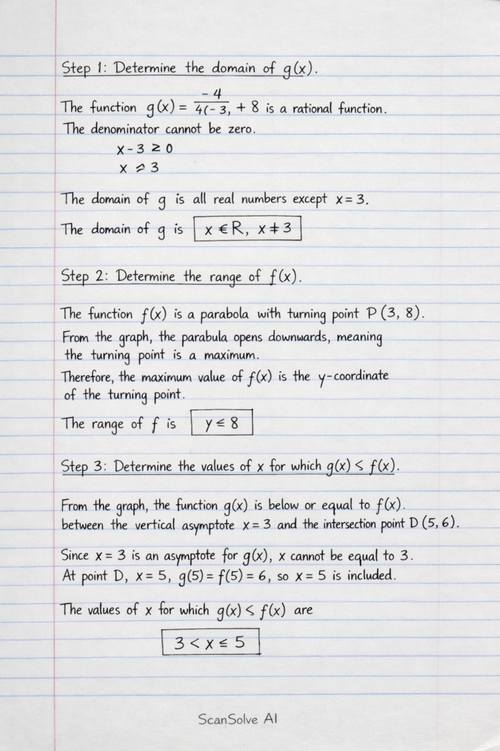 Handwritten step-by-step solution preview