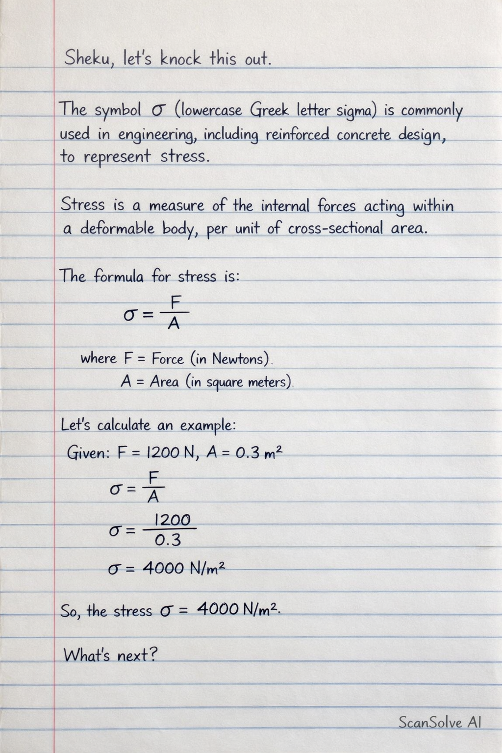Handwritten step-by-step solution preview