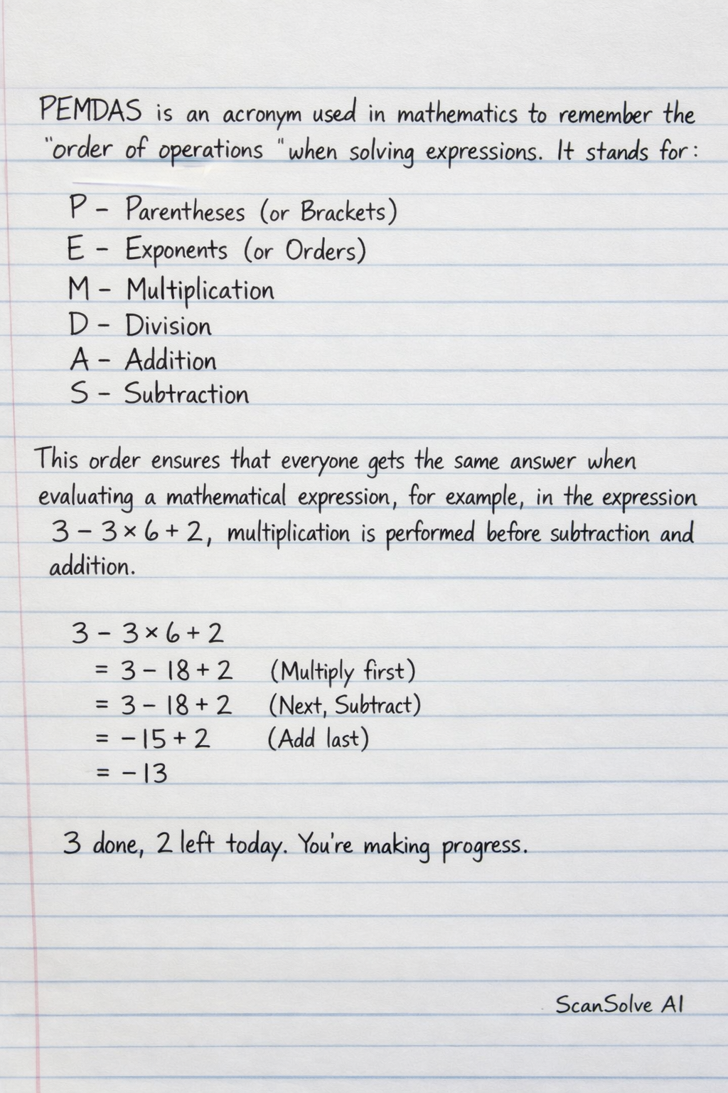 Handwritten step-by-step solution preview