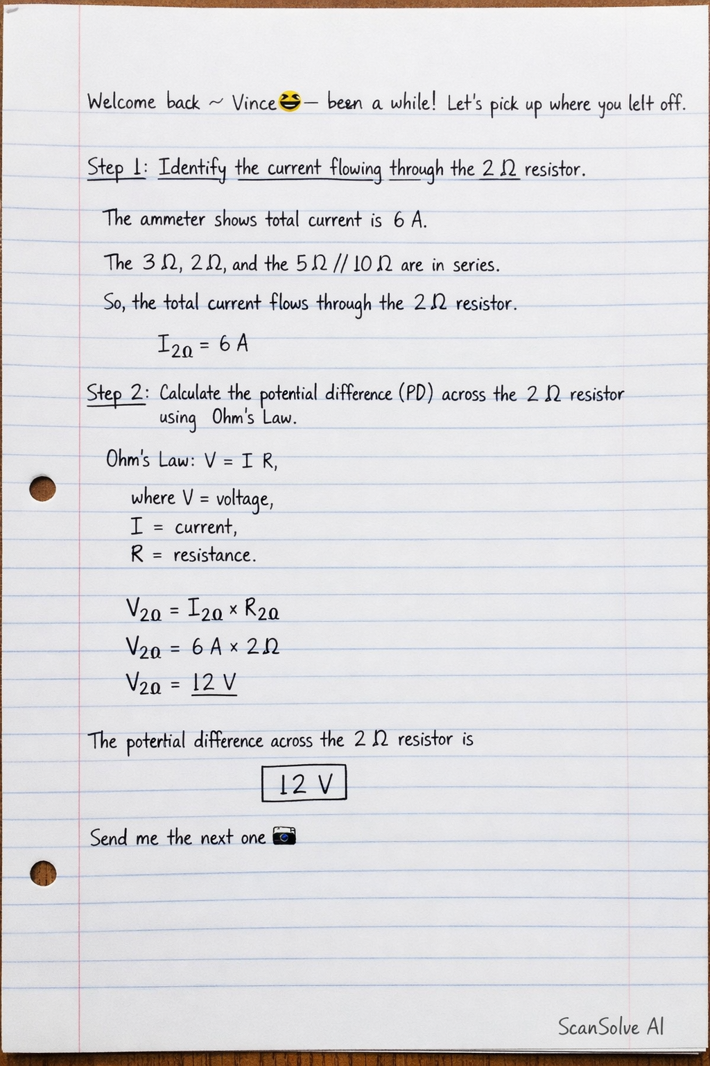 Handwritten step-by-step solution preview